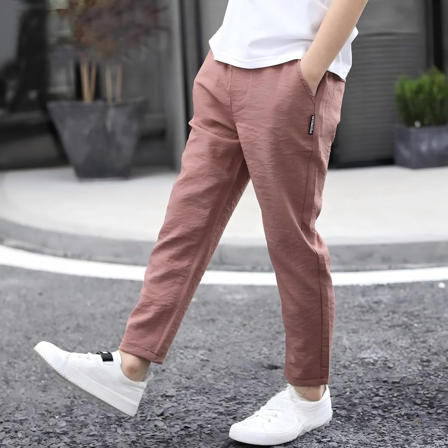 Girls Wide Leg Sweatpants Drawstring Baggy Pants Teen Girls Athletic Joggers Pant with Pockets 5 to 14Y