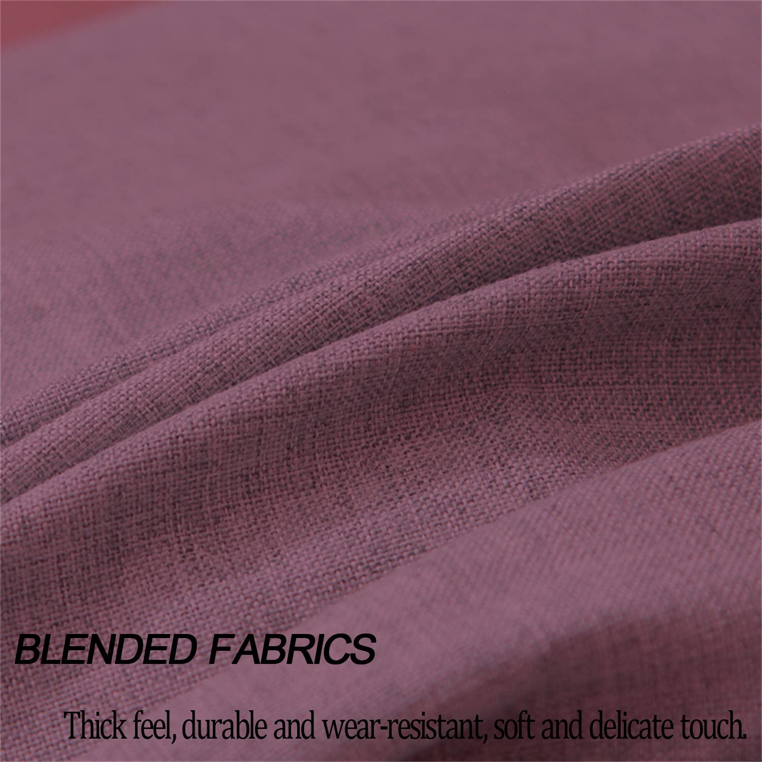 Federe Cuscini Decorativi Cotone e Lino Copricuscini Morbido Resistente Copricuscino, per Divano Letto, (Viola Chiaro,40 * 60cm(Set di 6))