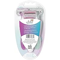 Vista 3 de BIC Soleil Sensitive - Maquinilla de afeitar desechable para mujer, triple hoja, cuenta de 3 maquinillas de afeitar, con aloe vera para un afeitado