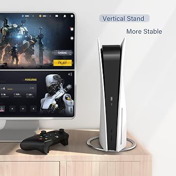 PS5 Slim Stand Dikey Stand PS5/PS5 Slim Konsolları için Kaymaz Taban Montajı PlayStation 5 Aksesuarları için