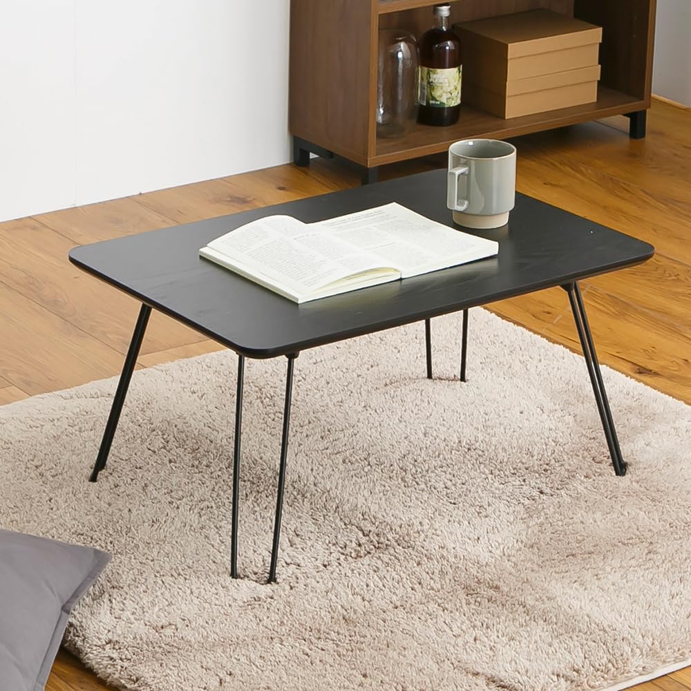 Amazon.co.jp: アイリスプラザ 折畳ローテーブル 60×40 高さ:31cm 省