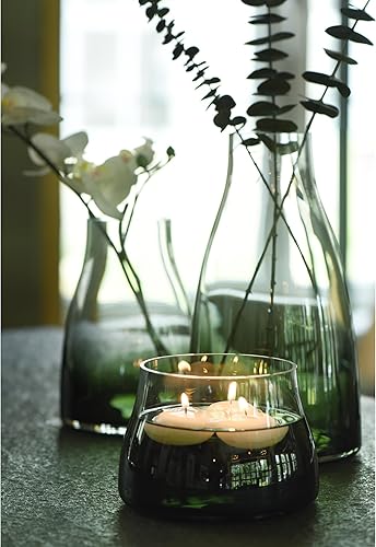 CONVIVA Jarrón de cristal para flores, moderno centro de mesa decorativo, diseño simple, soplado a mano, decoración del hogar, cocina, comedor, sala