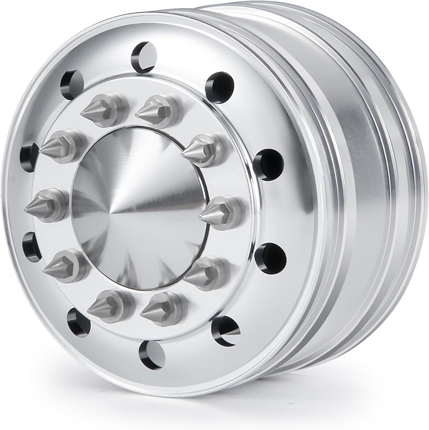 QUE-T 4pcs Rear Wheel Hubs & 2pcs Front Wheel Hubs for 1/14 Tamiya Tractor Climbing Trailer RC Car Upgrade