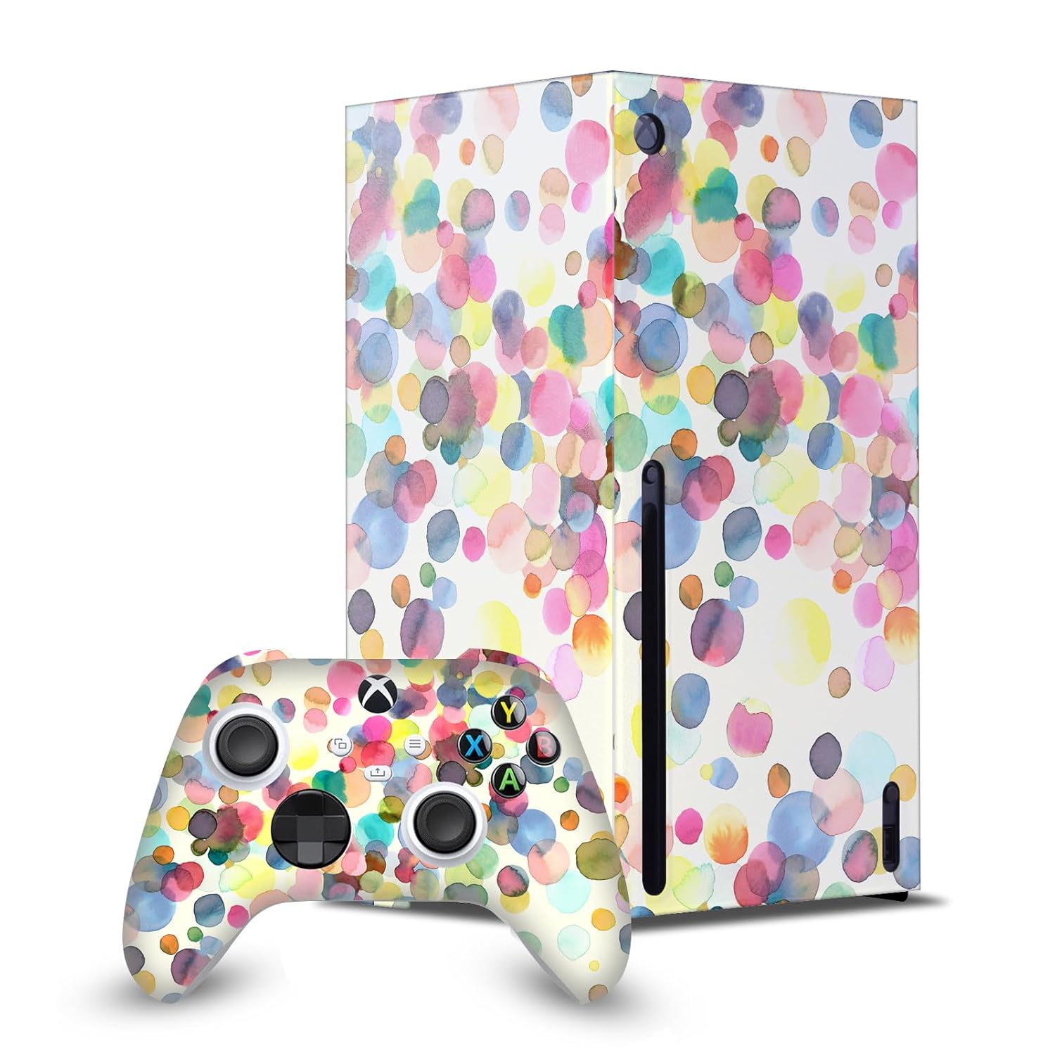 Head Case Designs Officially Licensed Ninola Dots Art Mix Game Console Wrap and Game Controller Skin Bundle Compatible With Xbox Series X