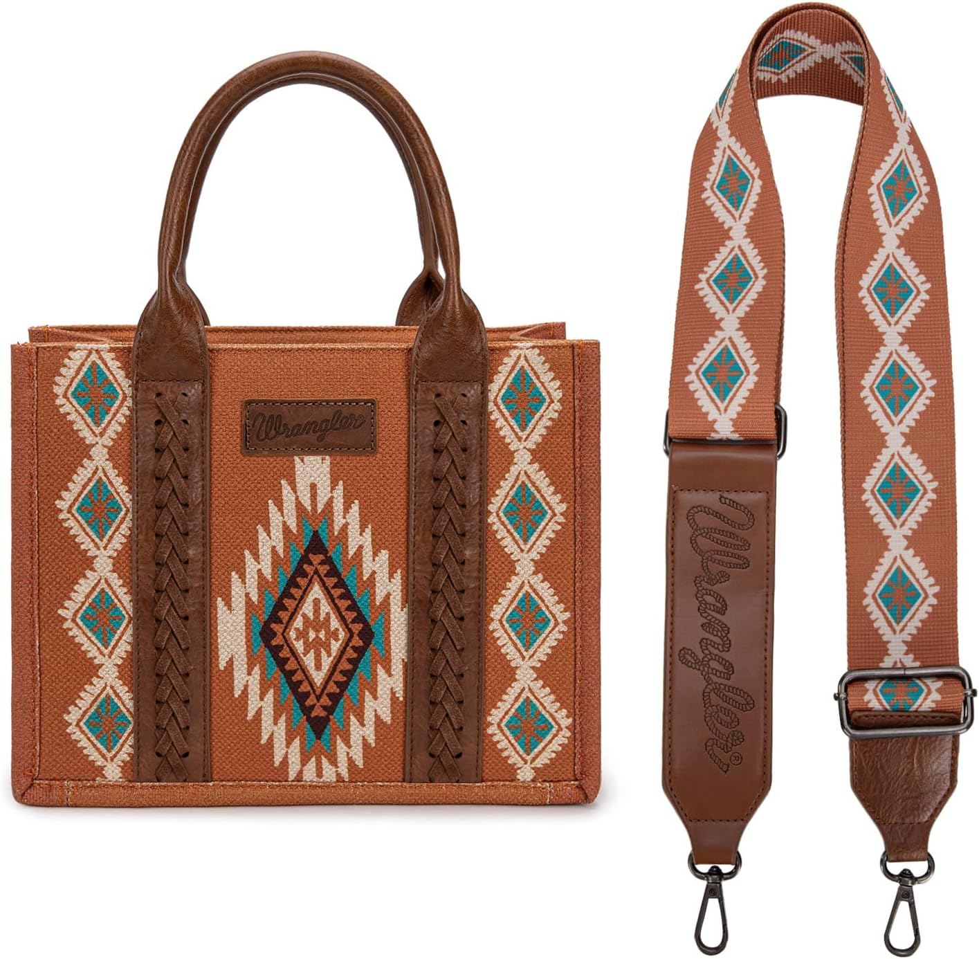 Montana West X Wrangler Tote Bag for Women Boho Aztec Shoulder Purse Top Handle Satchel Handbag