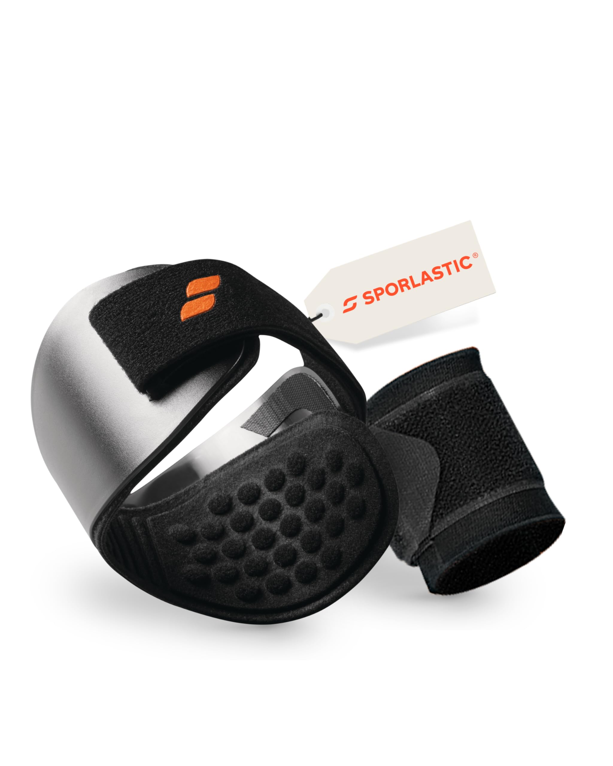 SPORLASTIC – Ellbogen Bandage EPI-HiT Bundle für Tennis- & Golferarm - Orthopädische Ellenbogen- & Handgelenkbandage gegen Schmerzen bei Sehnenscheidenentzündungen – Epikondylitis Spange - Schwarz 2