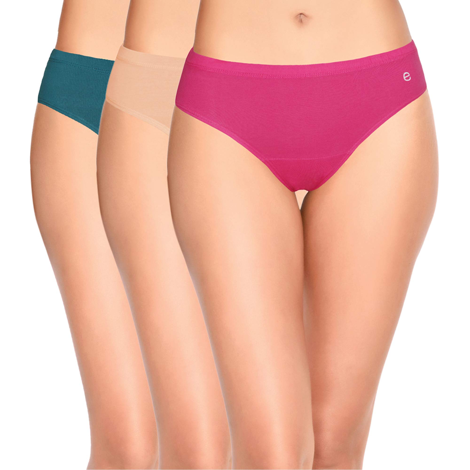 Stretchable Cotton Hipster Panties for Women, Full Coverage Grip Fit Inner Elastic with Antimicrobial & Stain Release Technology - Color and Print May Vary - CR17 (Pack of 3)-image-10
