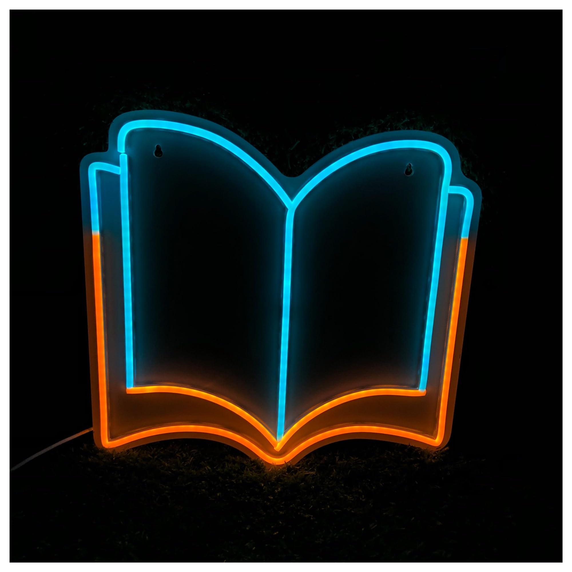Luces de neón Letrero De Neón De Libro Abierto, Luz Regulable Con Alimentación Por USB Para Sala De Estudio, Aula, Biblioteca, Dormitorio, Decoración 38cm