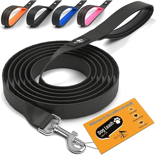 Active Pets Correa fuerte para perro con asa acolchada, 4 tamaños, desde correa para cachorros hasta correa de perro de 6 pies para perros grandes,