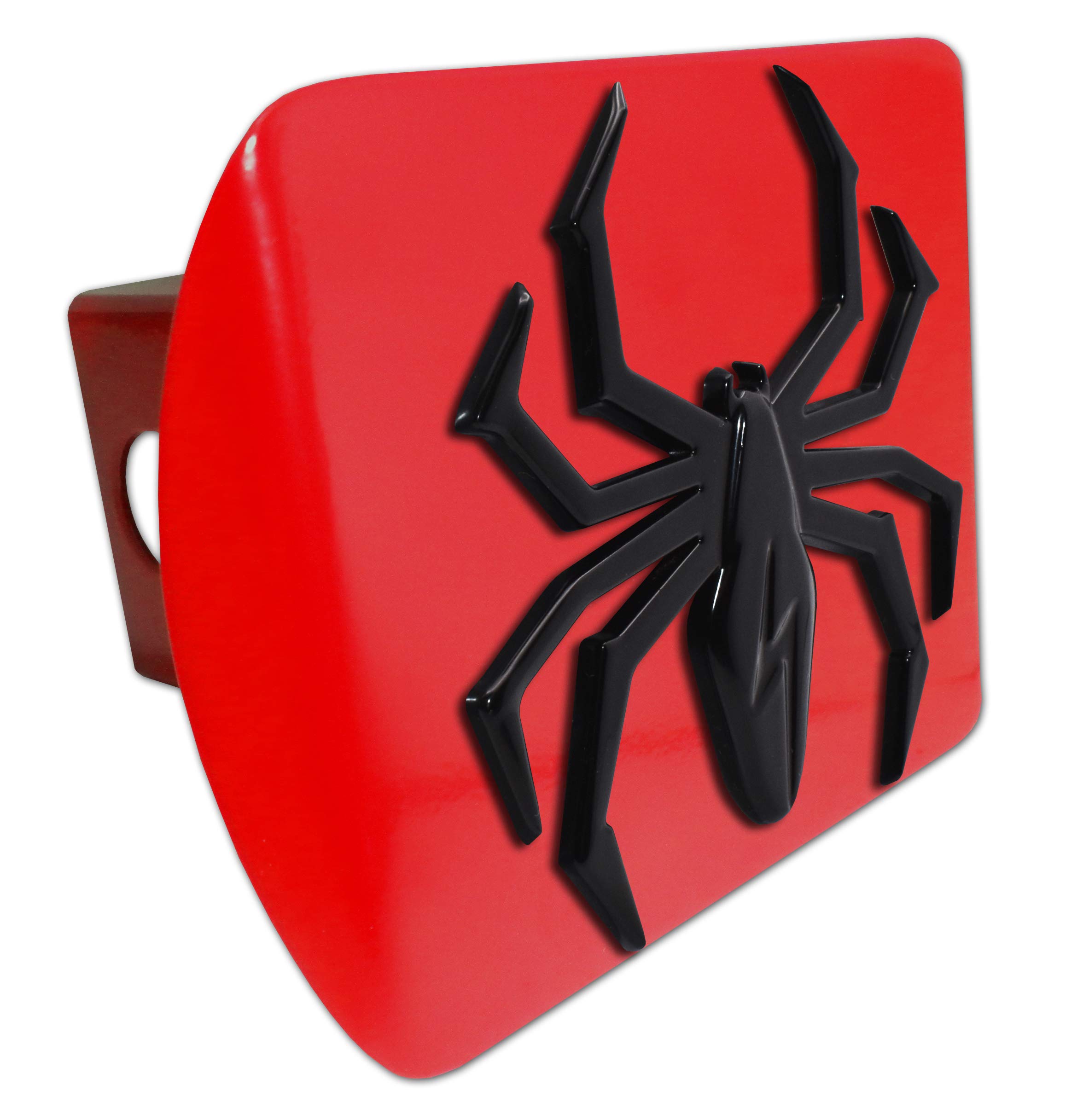 Elektroplate Metalhead Black Lightning Bolt Spider All Metal Red Hitch Cover for Trucks and SUVs | Fits Standard 2" Trailer Hitch Receivers | Premium