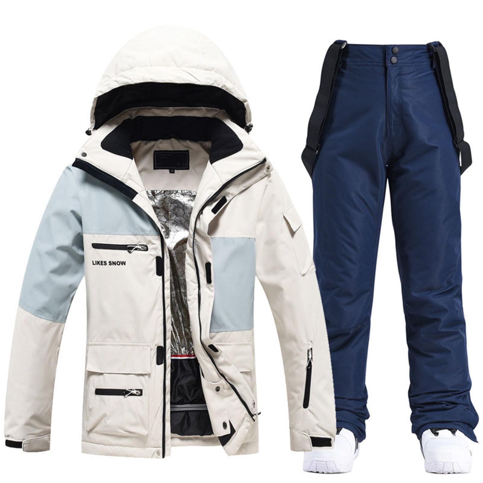 Generisch Set da snowboard invernale per uomo e donna, per snowboard, snowboard, set caldo da snowwear