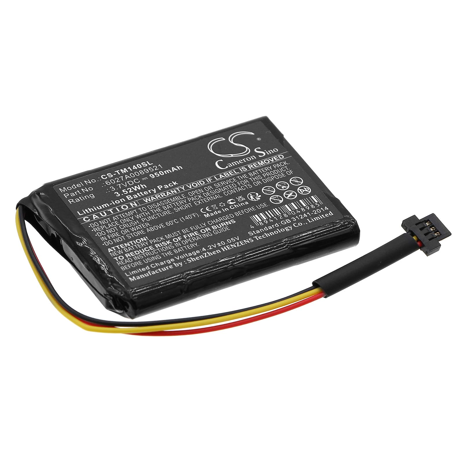 Batterie 950mAh TECHTEK Pour TomTom GO 50 / 500 / 600 / One 140 / 140S – Remplace 1EK0.052.02 & VF6D