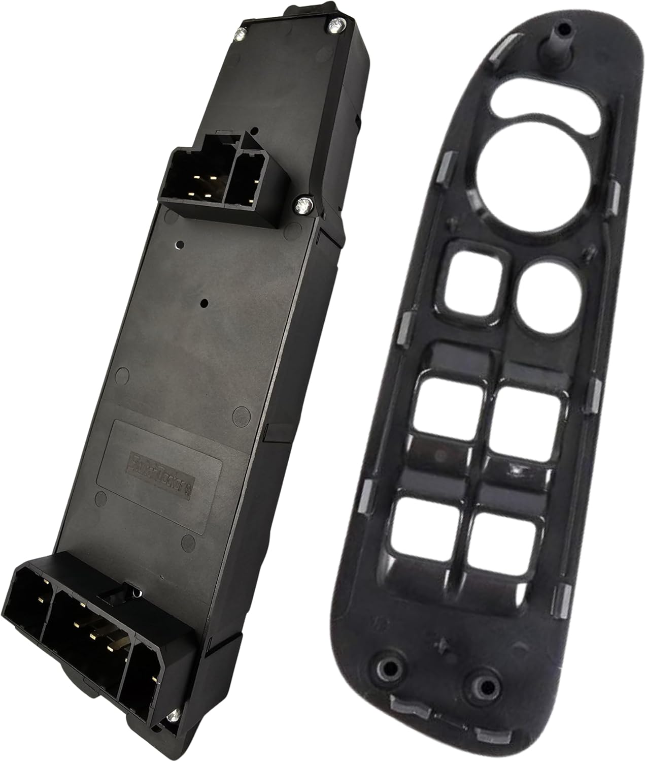 SWITCHDOCTOR Window Master Switch and Gray Bezel Set for 2002-2008 Dodge Ram 1500 2500 3500 (Quad Cab, Crew, Medium Slate Gray, 68171680AA, 56049805AB, 56049805AA, 56045334AE)