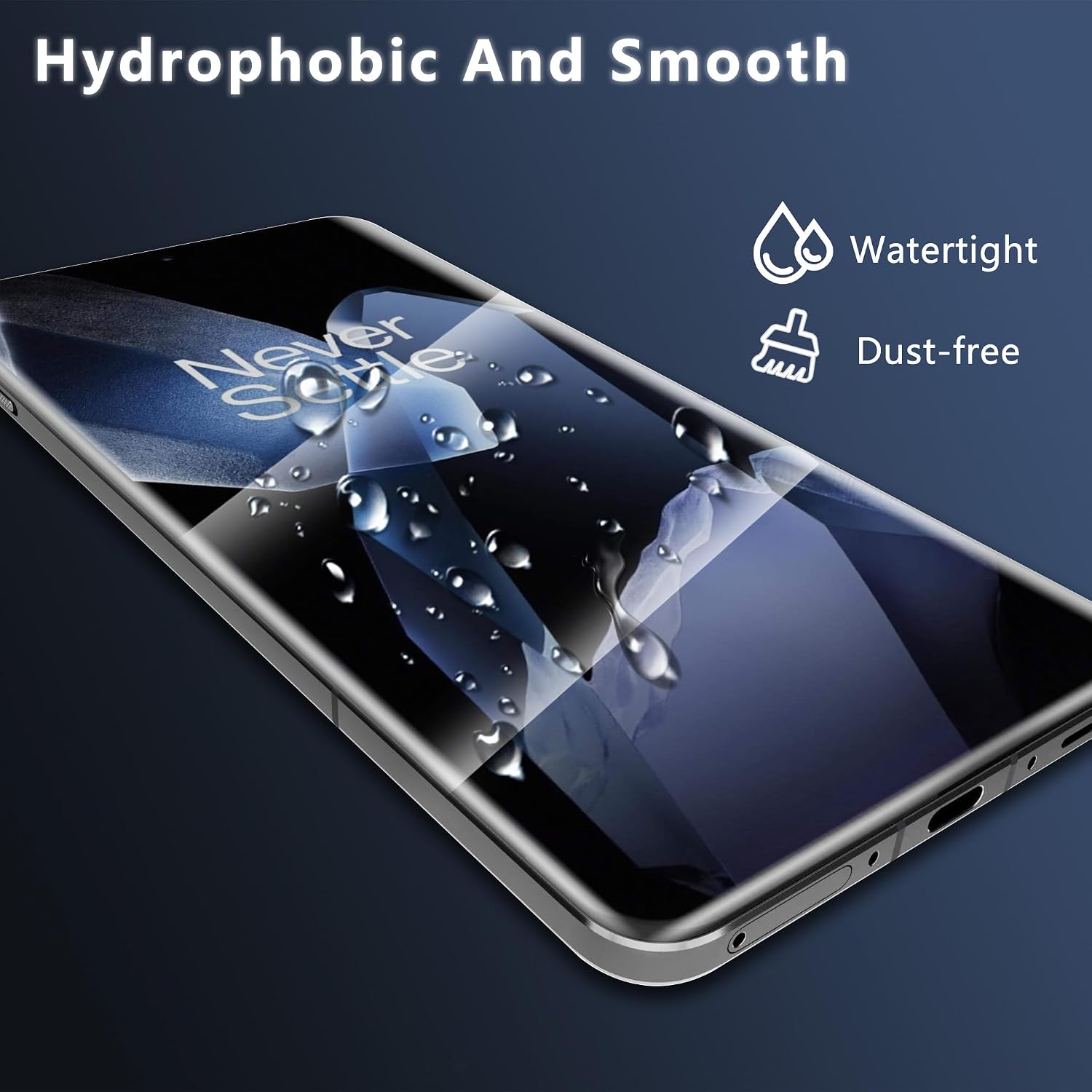 2 Pack for OnePlus 13 Screen Protector [Not Glass] + 2 Pack Camera Lens Protector with Installation Frame,Support Fingerprint Unlock, Touch Sensitive, Anti-Scratch, Case Friendly