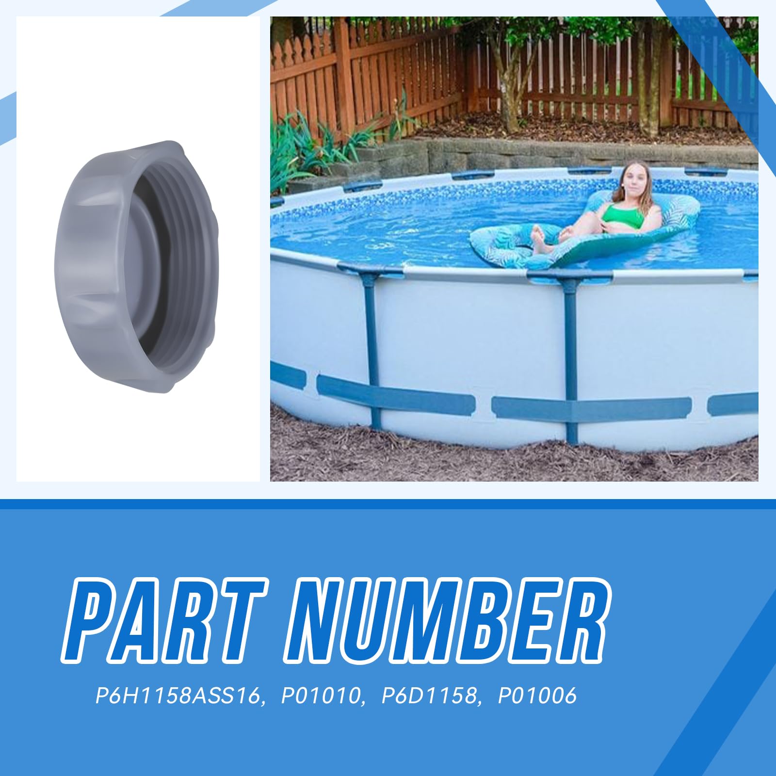 3PCS P6H1158 Replacement Drain Valve Cap For Pools Model P01006 Swimming Pool - View #4