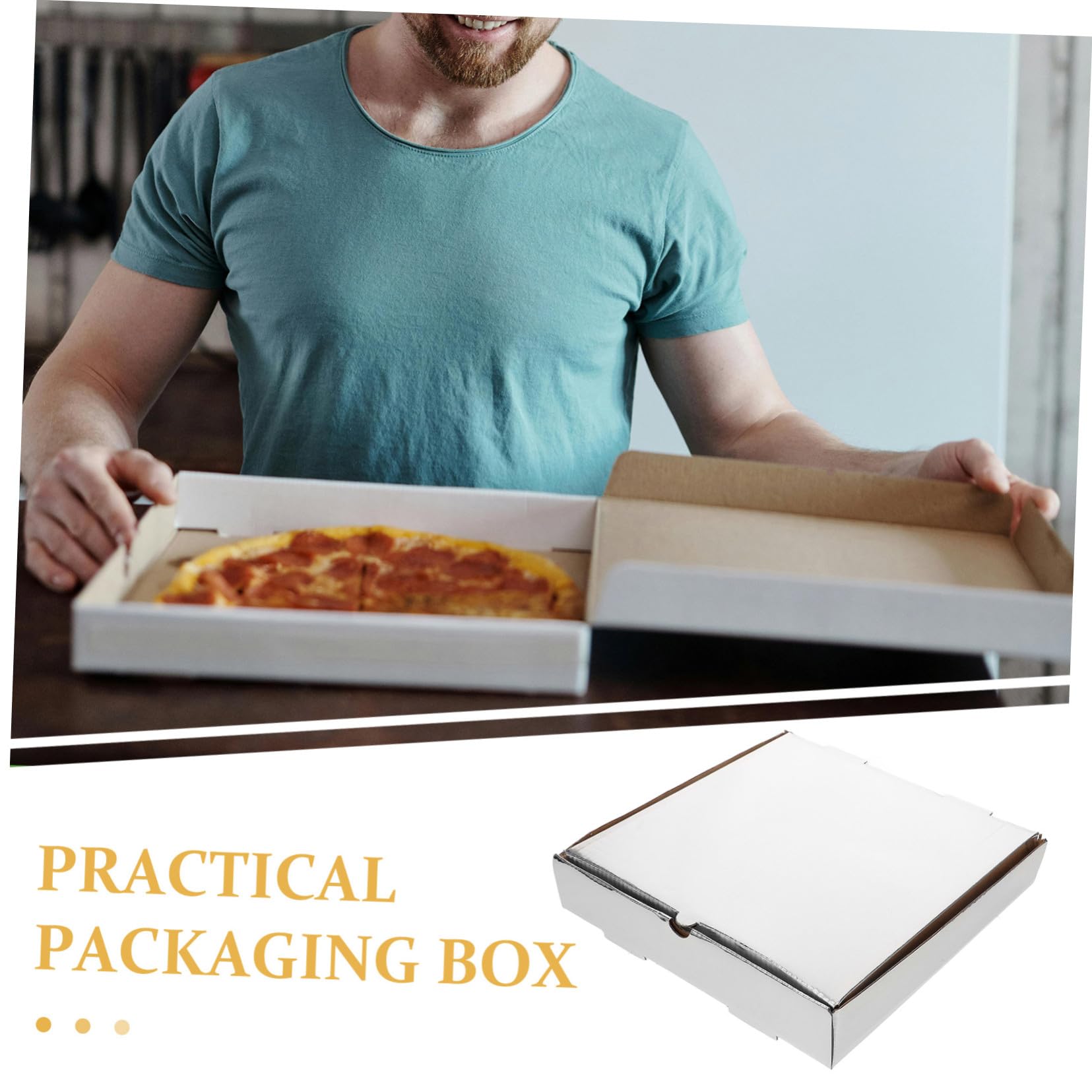 Toyvian 10pezzi Scatola per Pizza in Cartone Ondulato Scatole per Pizza da Asporto Contenitori da Ristorante Scatole per Spesse Contenitori in Cartone Ondulato