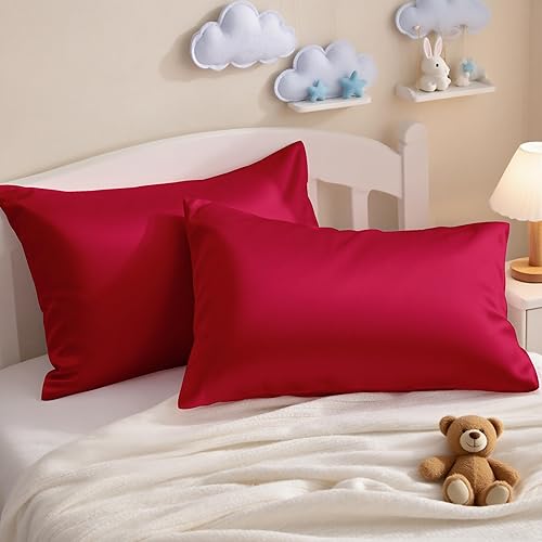 Miniatura 12 de NTBAY - Fundas de almohada de algodón egipcio para niños pequeños - Juego de 2 - Fundas de almohada para viajes - Fundas de 13x18 pulgadas de 500