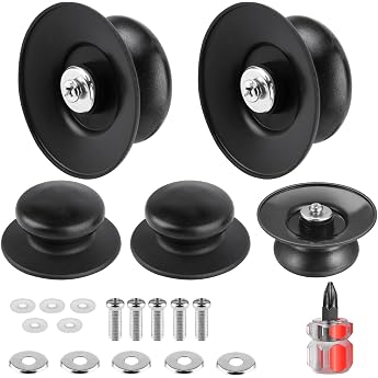 Xiaomoyu Set of 5 pot lid knobs, universal pot lid handles, pan lid | kitchen cookware pan lid cover casserole handle replace