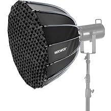 NEEWER 28"/70cm Parabolic Softbox Bowens Mount, Quick Release with Diffusers/Grid/Bag for Video Continuous Lighting CB60 CB200B MS60 MS150B Q4 Compatible with Godox Compatible with Aputure 600d, NS70P