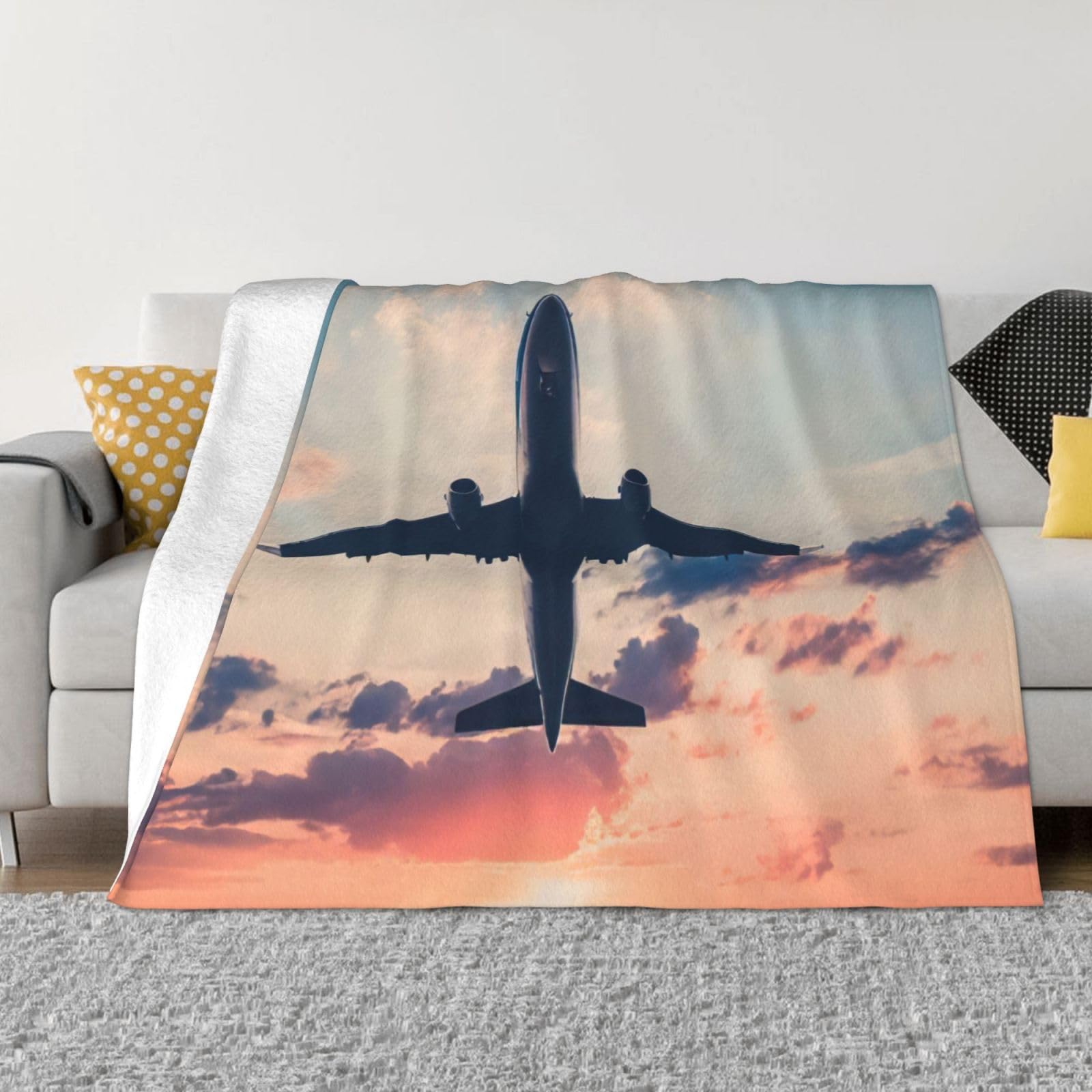 Couverture en flanelle pour canapé OdDdot idéale lors des soirées cocooning