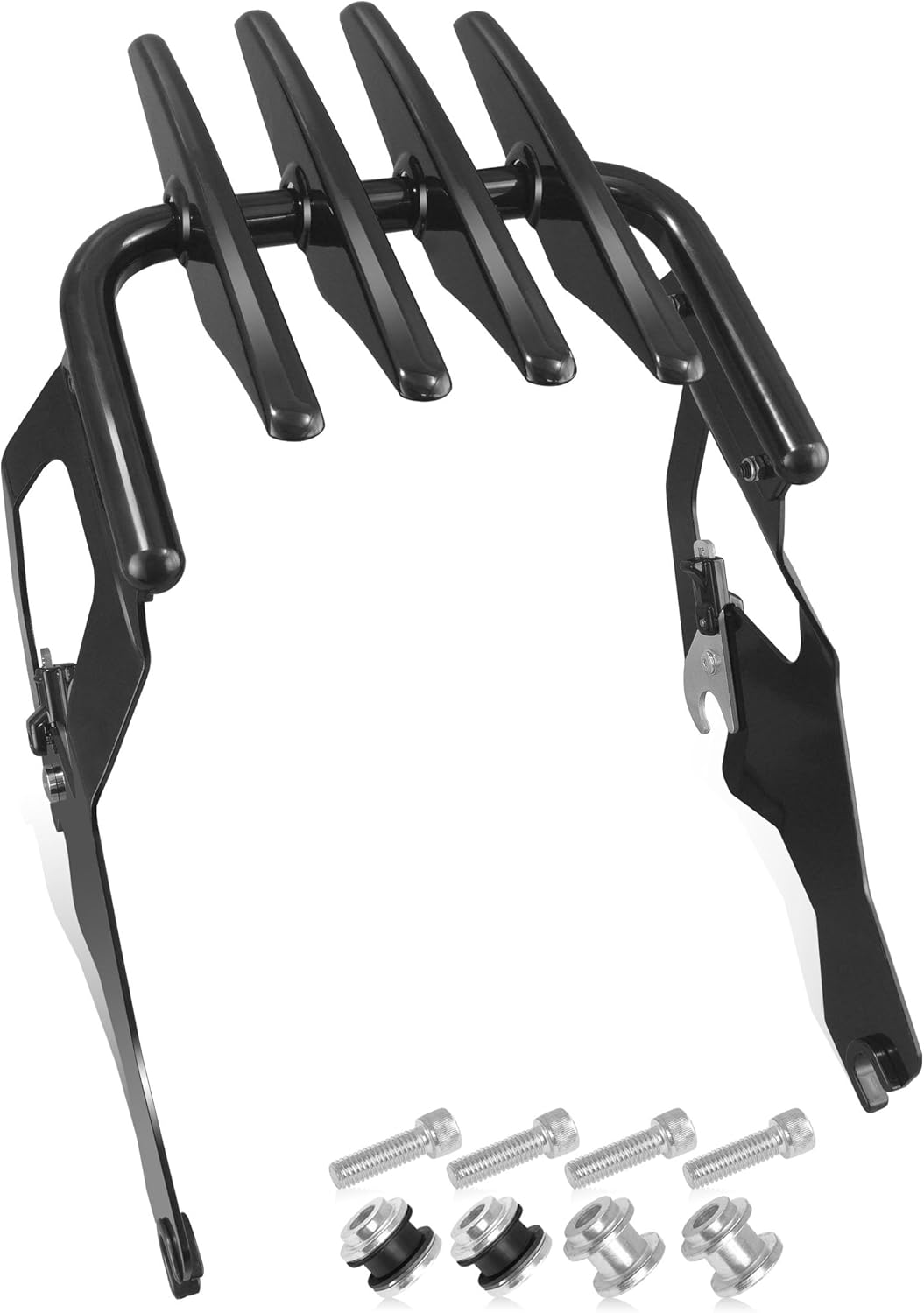 YTSMotor Stealth Detachable Luggage Rack w/Docking Hardware Kit Fit for Harley Softail Sport Glide Low Rider FXLR FXLRS FXLRST Sport Glide FLSB Backrest 2018-2026