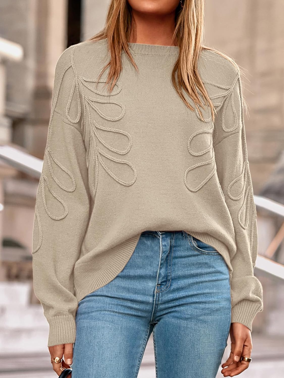 PRETTYGARDEN Womens Oversized Sweater 2025 Crewneck Long Sleeve Ribbed Knit Pullover Sweaters Tops Fall Fashion Outfits - Image 7