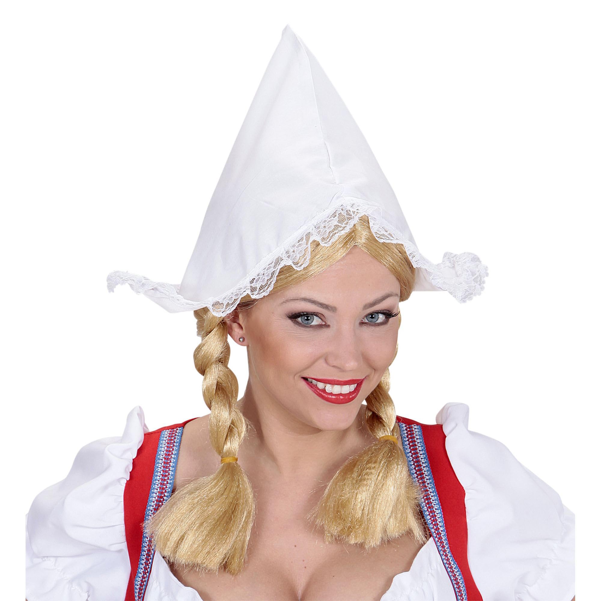 W WIDMANN MILANO Party FashionWidmann Dutch Costume, White, Hood, Dutch Costume, Headdress, Holland, Carnival, Carnival