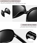Joopin Lunettes de soleil surdimensionnées pour femmes polarisé UV Protection Femmes Lunettes de soleil Trendy Big Wide Shades pour conduire des vacances