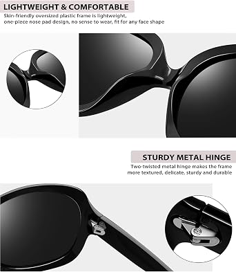 Joopin Oversized Sunglasses Womens Trendy Polarized Large Driving Sun Glasses Ladies UV Protective Big Sunnies Shades
