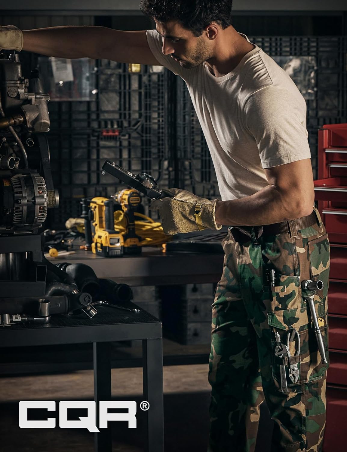 CQR Men's Quick Dry Work Pants, Water Resistant Outdoor Tactical Pants, Lightweight Stretch Cargo Hiking Pants - Image 3