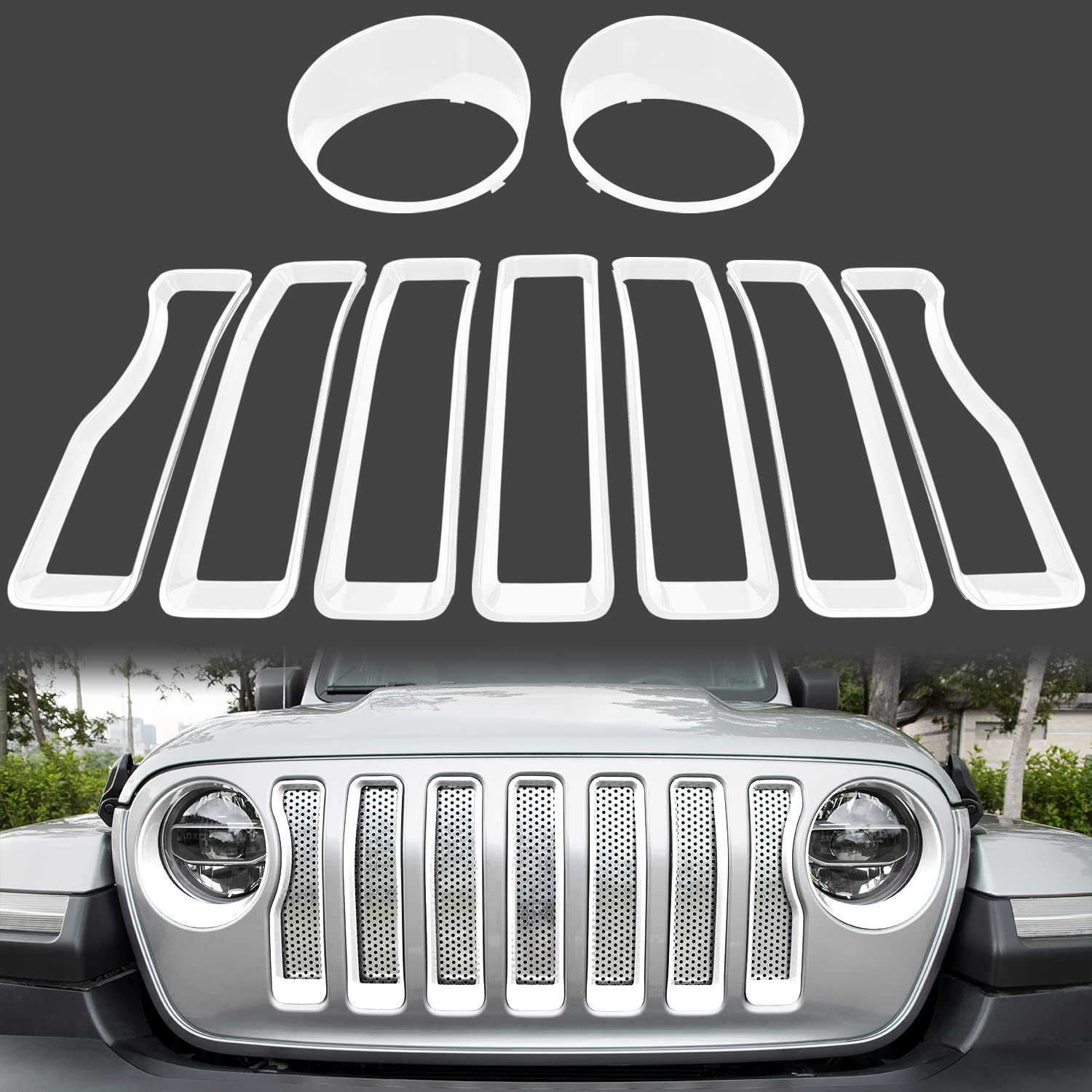 Photo 1 of Bonbo Mesh Grille Grill Insert & Headlight Turn Light Cover Trim Exterior Accessories