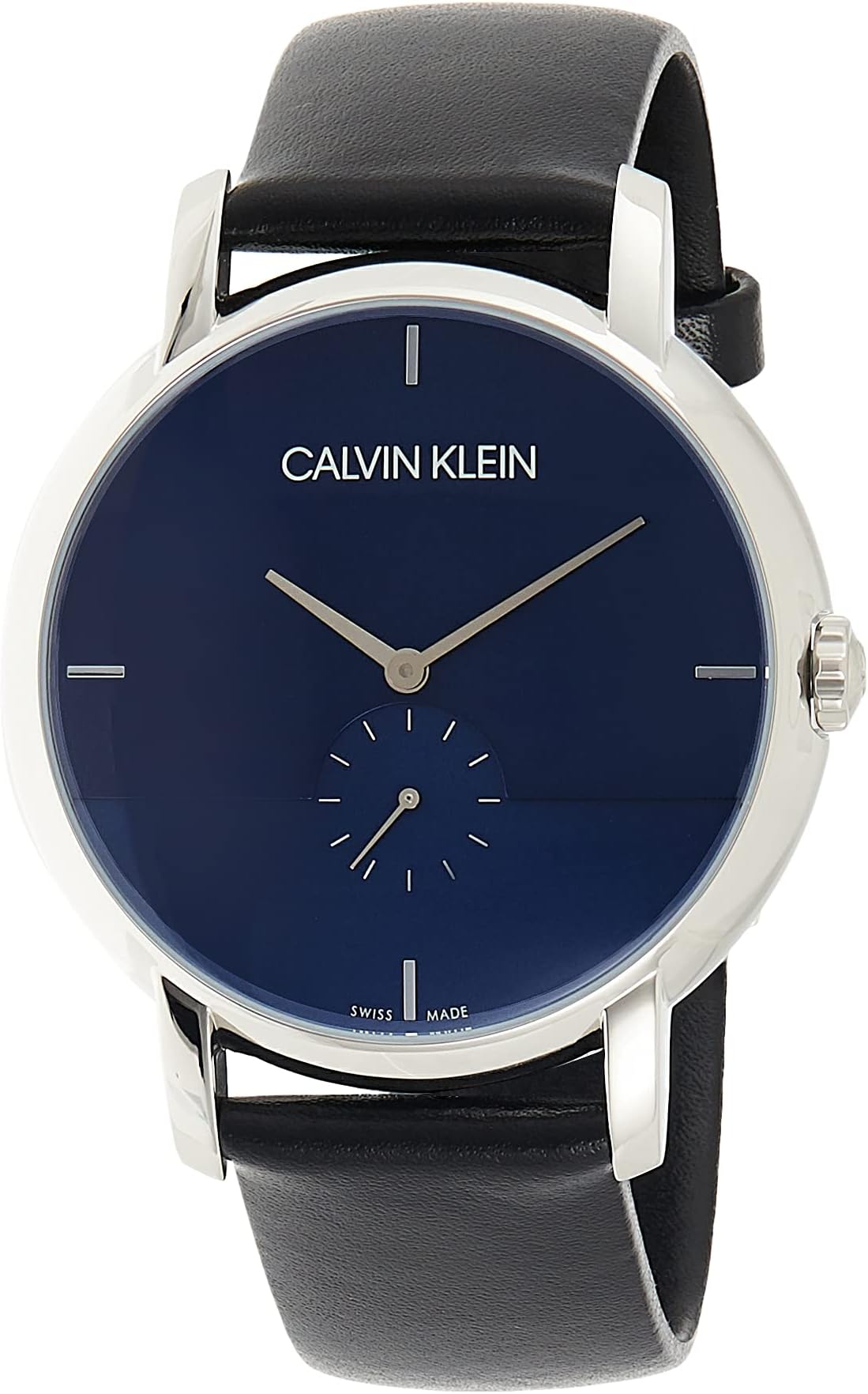 Calvin Klein Men's Quartz Watch, Chronograph Display and Leather Strap K9H2X1CN