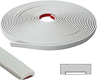 Vista 10 de Moldura para Despegar y Pegar de 9.8 Pies, Moldura de Pared Flexible Autoadhesiva para Bordes, Marcos, Ventanas, Salpicadero y Zócalos, Tira Negro