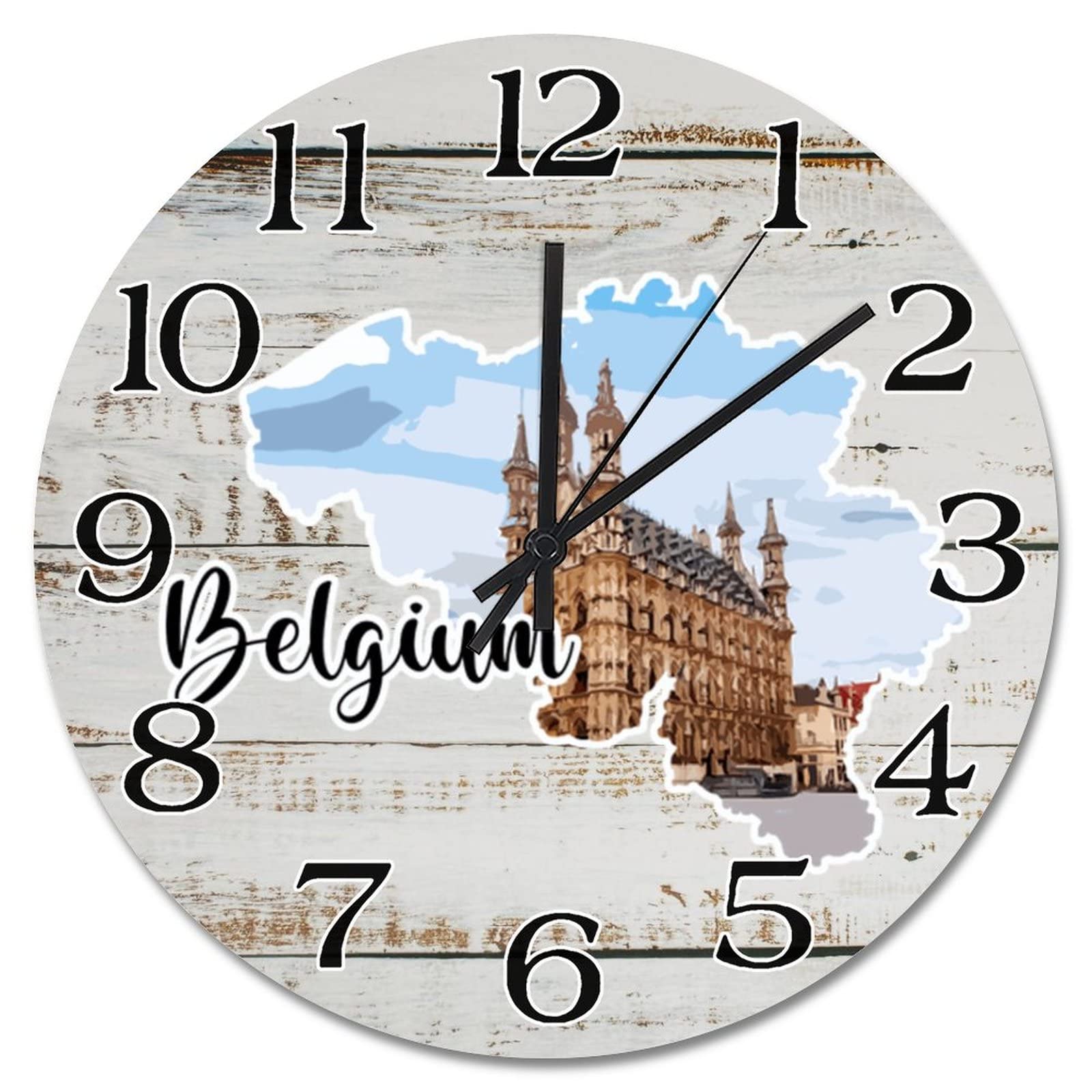 Horloge murale ronde cuisine salon chambre moderne silencieuse à suspendre