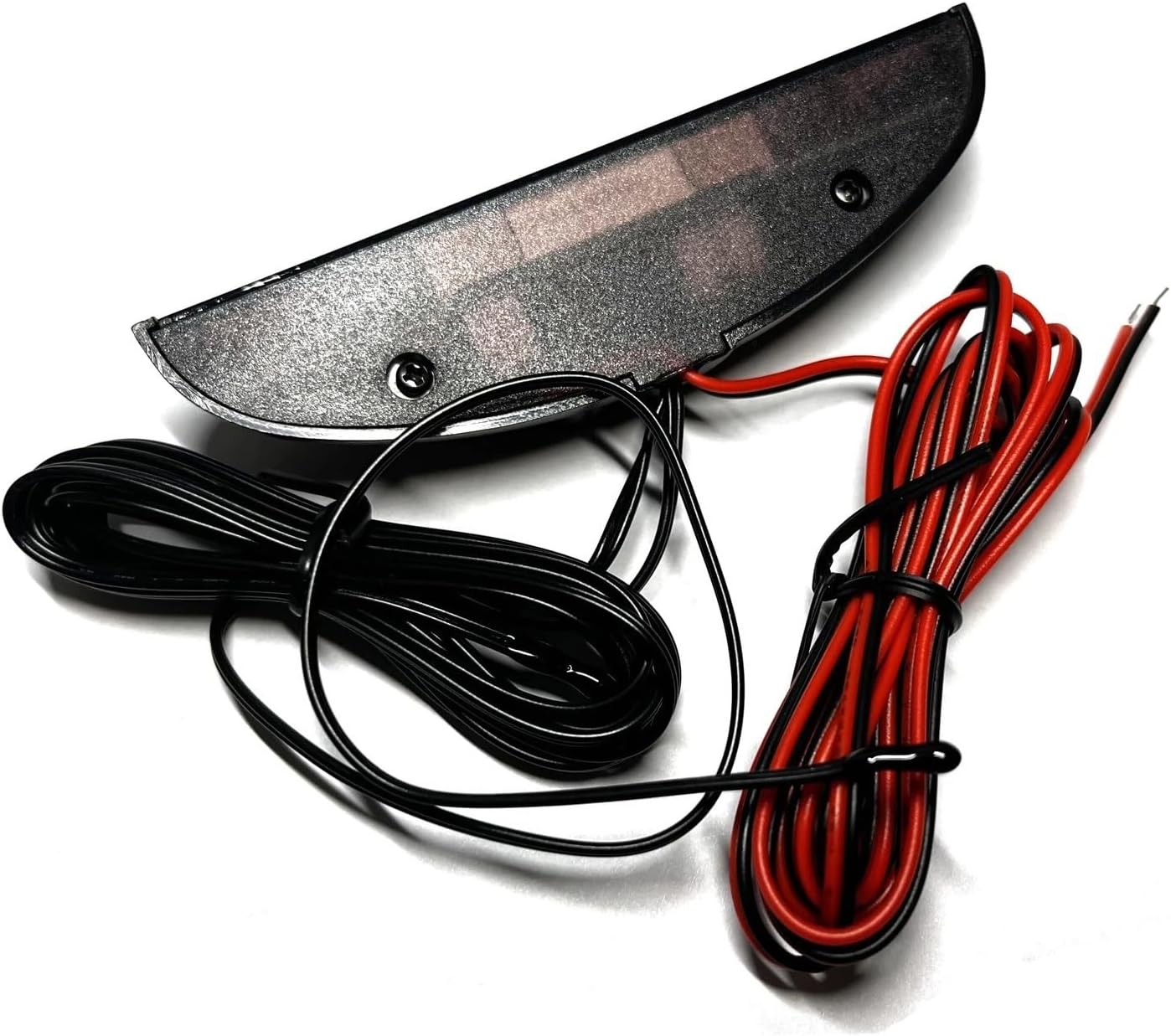 Fit for White Inverted 12-24V Car Thermometer Voltmeter Clock - Dual Temperature Sensor Dashboard Display(Blue Light-1)