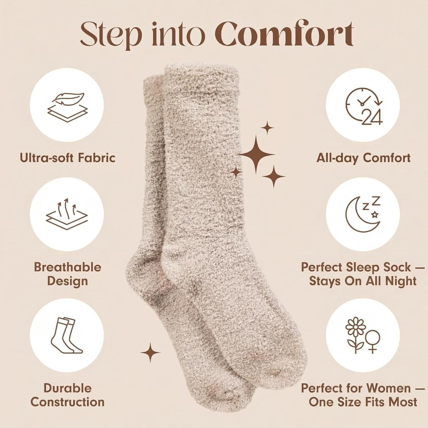 Unboxme Gifts Warm & Cozy Ultra-Luxe Cloud Sock, Gift for Women & Men - Super Soft Luxurious Fabric Sleep Socks
