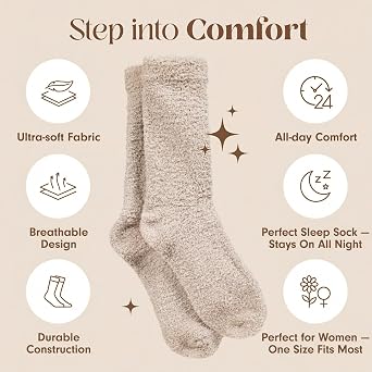 Unboxme Gifts Warm & Cozy Ultra-Luxe Cloud Fuzzy Socks, Gifts for Women & Men