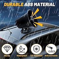Vista 3 de Sirena de alarma de coche: DC 12V 15W 115dB fuerte al aire libre con cable de alarma para seguridad en el hogar/coche de policía/carrito de golf