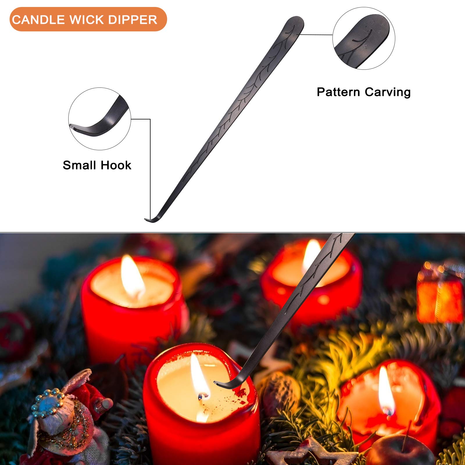 Spegnicandele In Acciaio Inox - Accessorio Per Spegnere Stoppini Senza Fumo, Per Casa - Foto 3