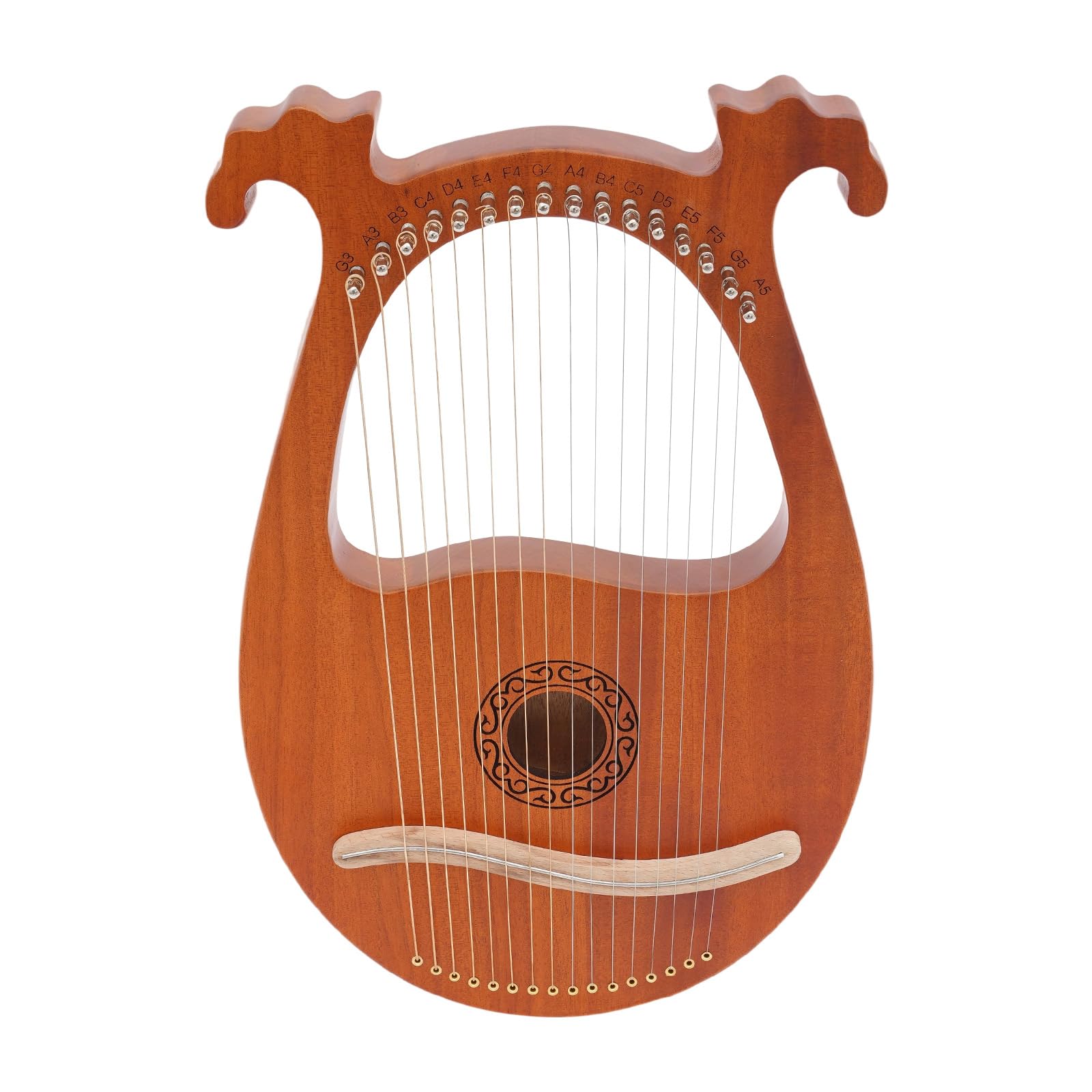 16 corde, arpa liria, 16 corde, strumento portatile per arpa, con chiave a accordo, plettri in mogano, arpa, strumento vintage per bambini, adulti, principianti, amanti, professionisti