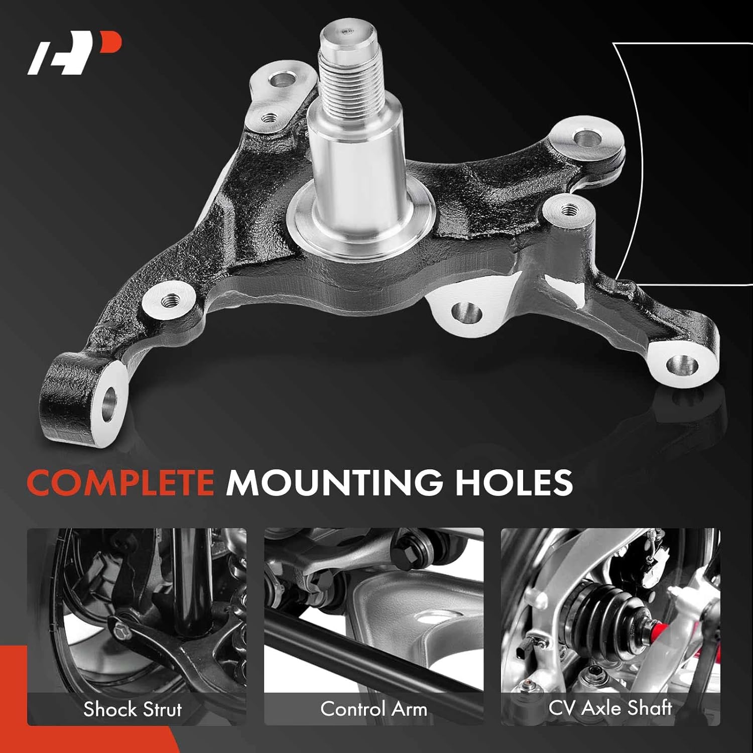 A-Premium Front Right Suspension Steering Knuckle Compatible with Ford Mustang 2005-2010, Passenger Side