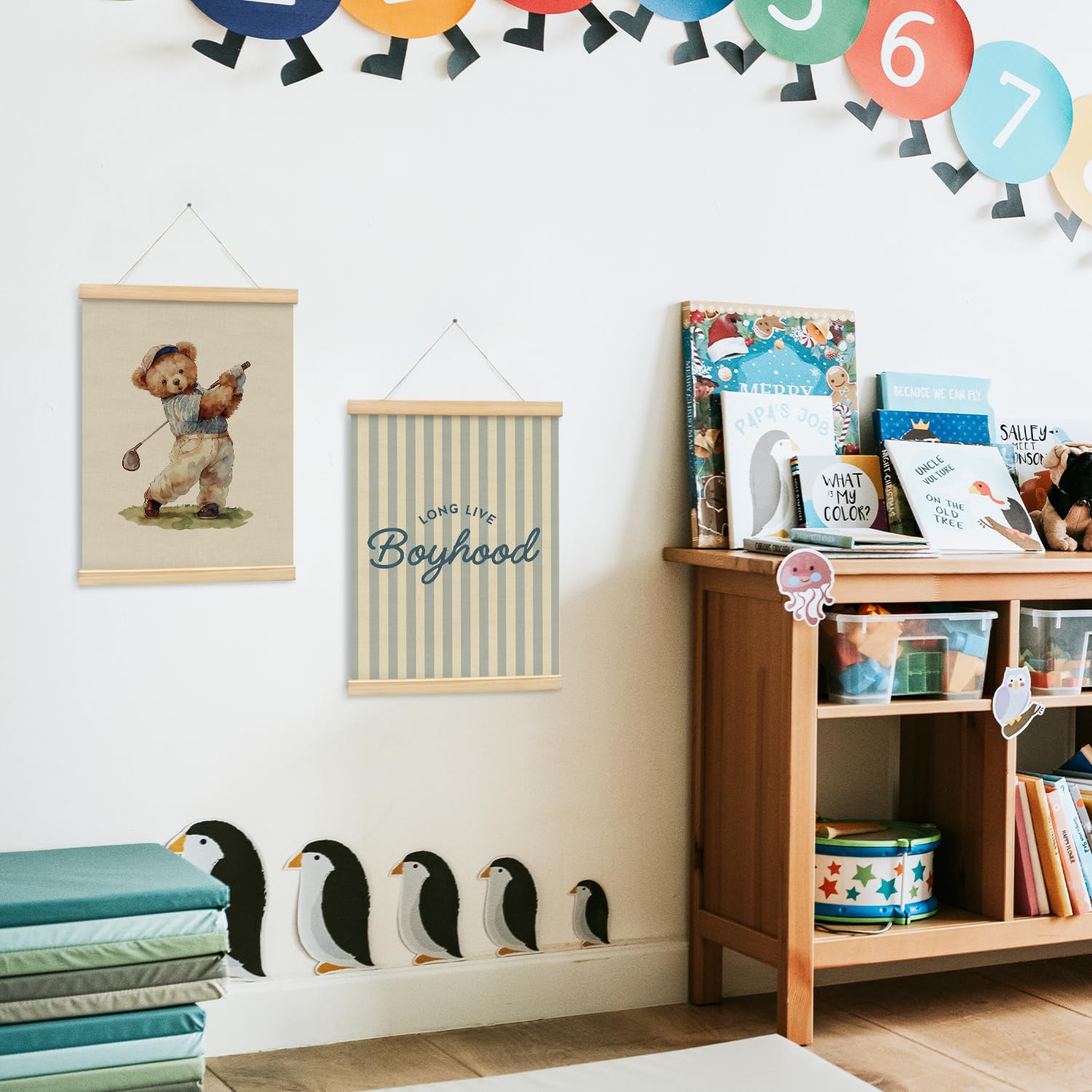 NaZaUK Lot de 2 affiches murales vintage pour chambre de garçons, chambre d'enfant, salle de jeux, cadeaux pour chambre de garçon, 30,5 x 40,6 cm