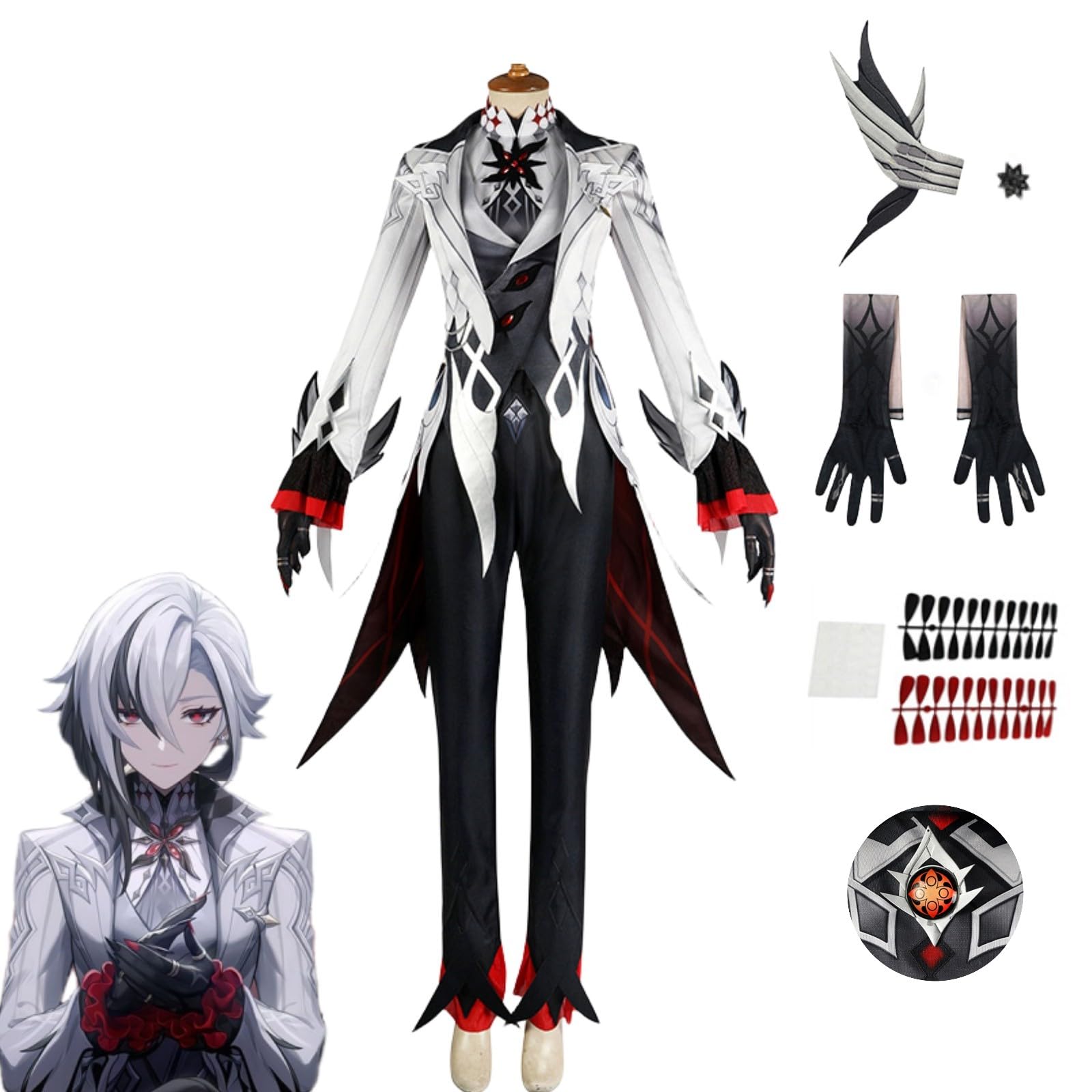 Amazon.co.jp: CHIASA 原神 Genshin アルレッキーノ コスプレ衣装 
