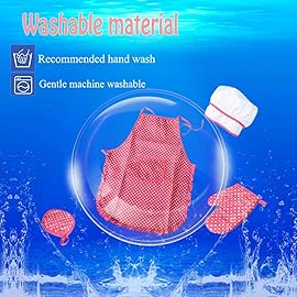 HmiL-U Chef Set for Kids - 13 Pcs Kid Cooking and Baking Sets Includes Apron, Hat, Utensils, Cooking Mitt for Kids Chef Role Play Sets , Gift for 3 Year Old Girls and up