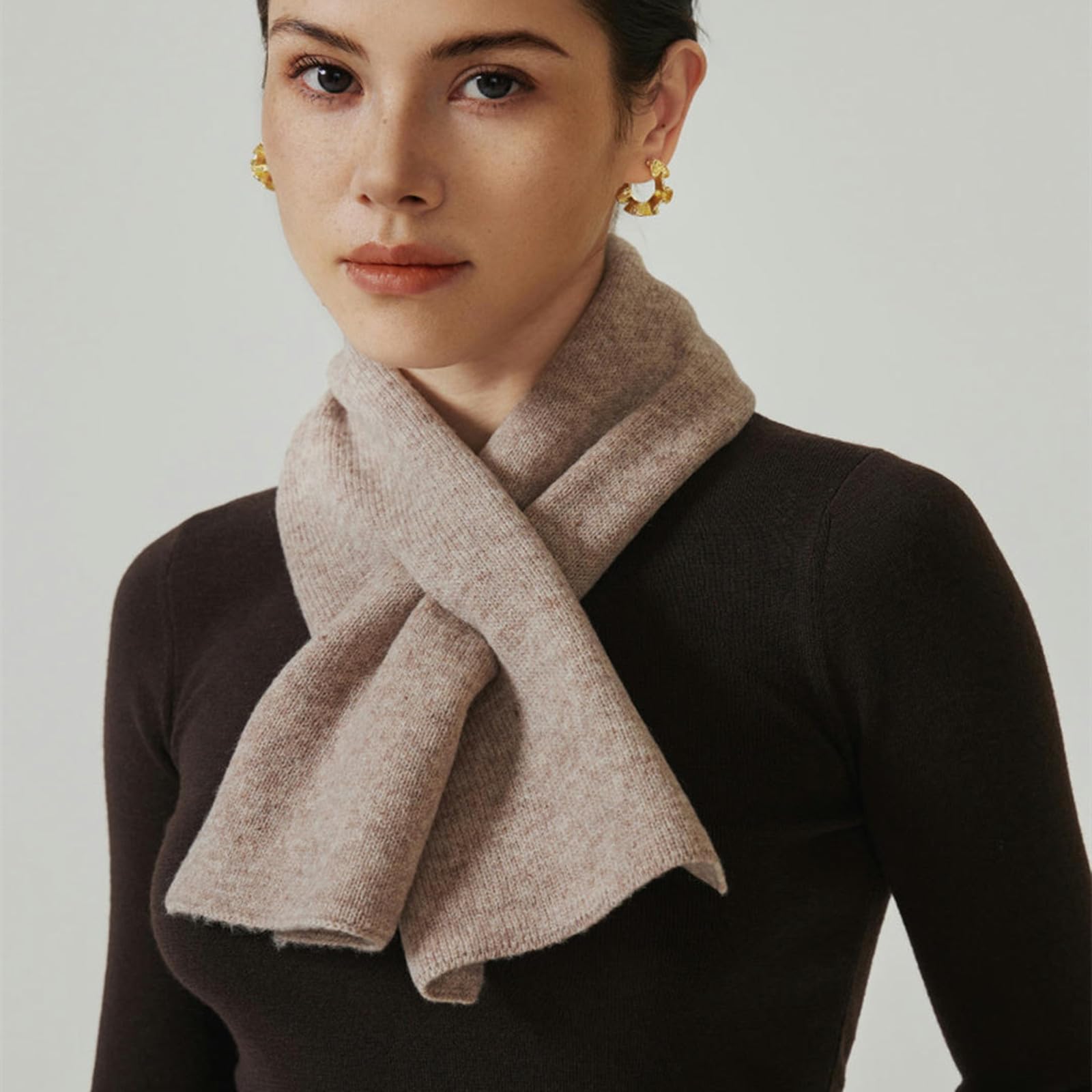 Sciarpa Donna Sciarpa Femminile in Lana A Maglia Autunnale E Scialle Invernale Scialle Invernale Inverno Neck Scarf Ladies Gift 76 * 18 Cm-Pillola