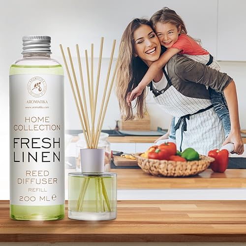 Miniatura 6 de Recambio para difusor de varillas de lino fresco, 6.8 onzas líquidas, repuesto para difusor de habitación, fragancia para el hogar, difusor