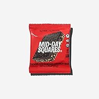 Vista 4 de Mid-Day Squares Barras de chocolate altas en proteínas, 1.16 onzas cada una, 2 unidades, 24 cuadrados, sabor a mantequilla de almendras, suministro