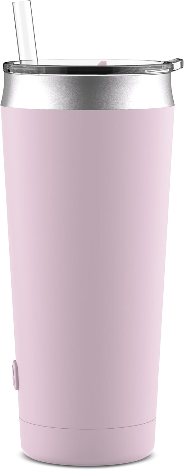 Holiday Deals 🛒 Ello Beacon Vacuum Insulated Stainless Steel Tumbler with Optional Straw, 24 oz, Cashmere Pink Best Quality 🔥 Ello Beacon Vacuum Insulated Stainless Steel Tumbler with Optional Straw, 24 oz, Cashmere Pink