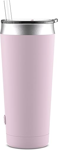 Miniatura 4 de Ello Beacon - Vaso de acero inoxidable aislado al vacío con tapa deslizante y popote opcional