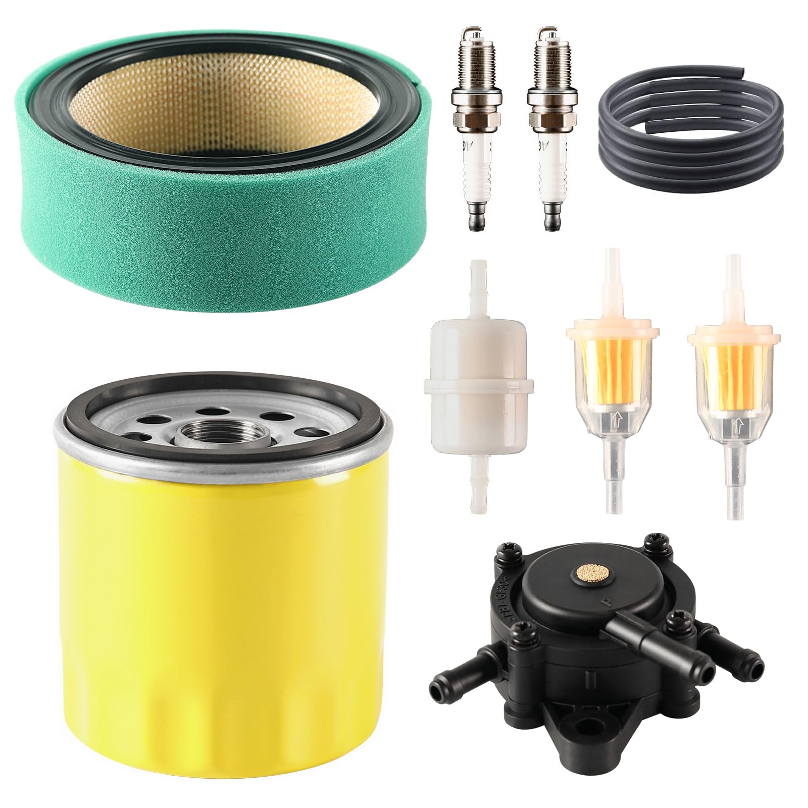 Air Filter Compatible with Kohler CH18 CH20 CH22 CH23 CH25 CV17 CV18 CV19 CV20 CH680 CH730 CV640 ECH630 ECH650 Replace OE# 47 883 03-S1 47 083 03-S with Oil Fuel Filter Spark Plug